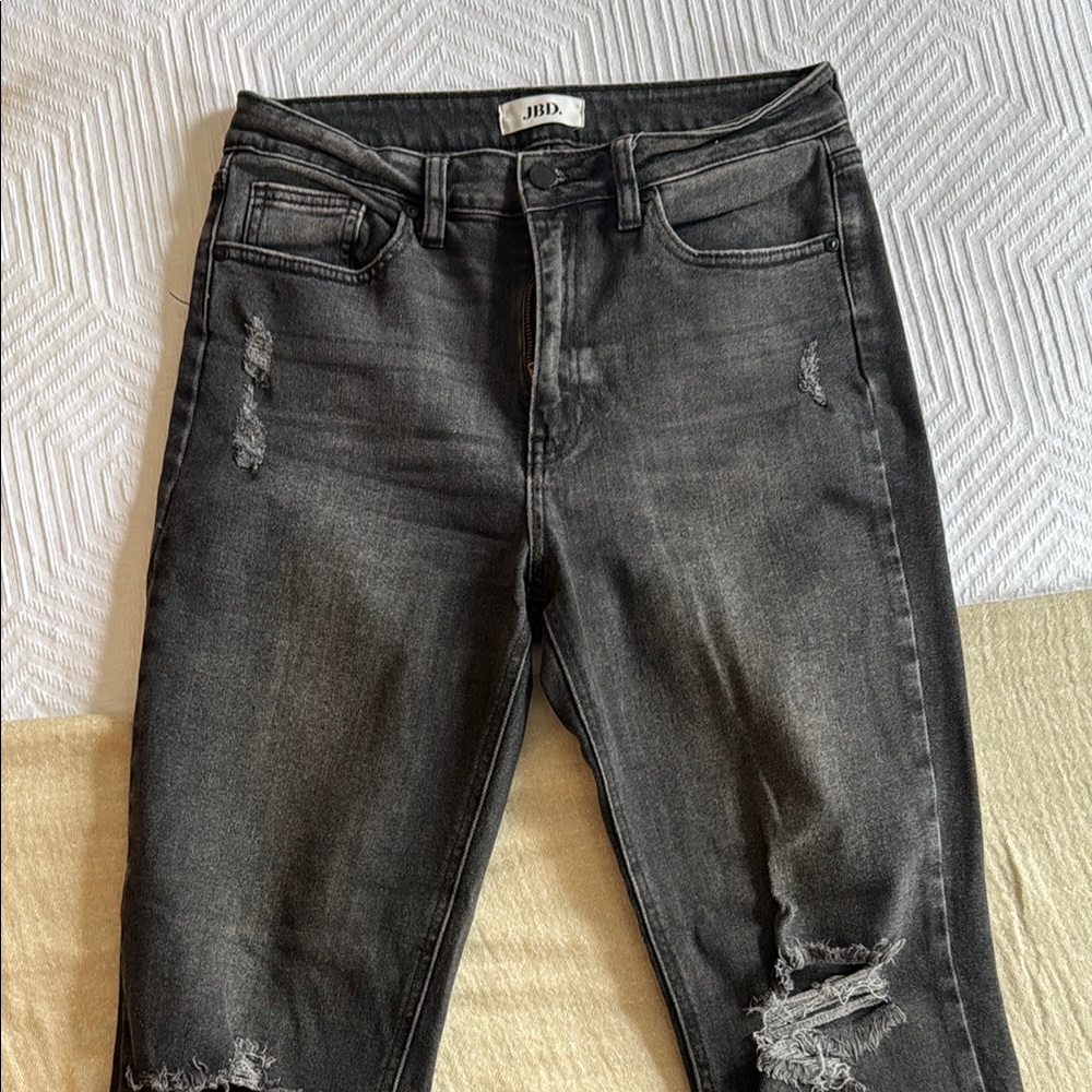 JBD (Just Black Denim) Women's Distressed Black Jeans